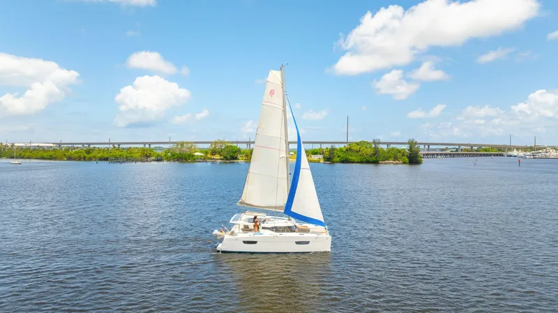 Slide: The Image of Fountaine Pajot Lucia 40 sailing on a sunny day, 2018 model. - 25