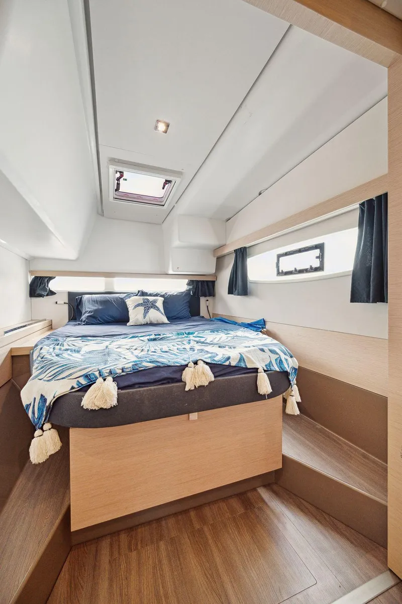 Slide: The Image of Luxurious cabin interior of 2018 Fountaine Pajot Lucia 40 catamaran. - 49