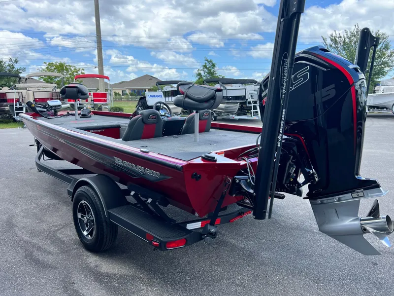 Slide: The Image of 2022 Ranger RT188 fishing boat with outboard motor and trailer. - 11