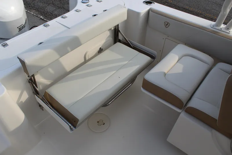 Slide: The Image of 2018 Century 24 Resorter boat seating area with foldable seat. - 17