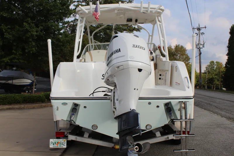 Slide: The Image of Rear view of 2018 Century 24 Resorter with Yamaha engine. - 5