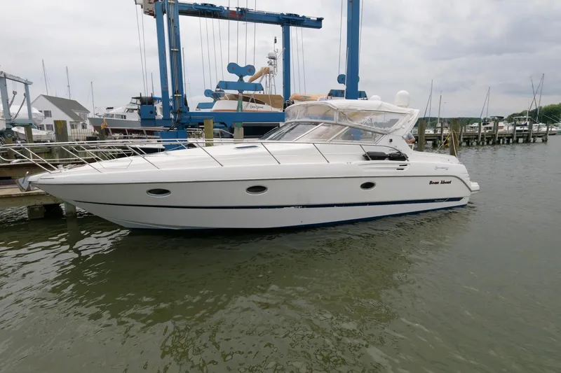 The Image of 2005 Cranchi 37 Smeraldo yacht docked at a marina. - 0