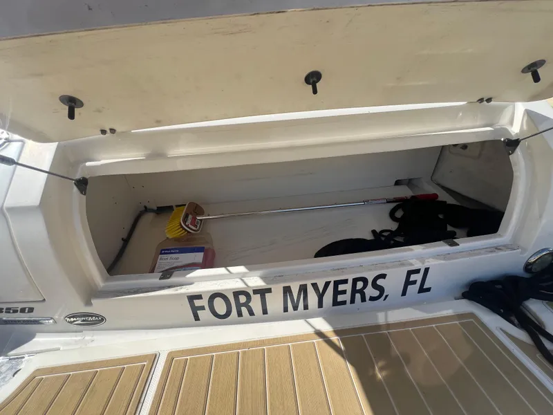 Slide: The Image of 2014 Sea Ray 350 Sundancer boat storage compartment, Fort Myers, FL. - 26