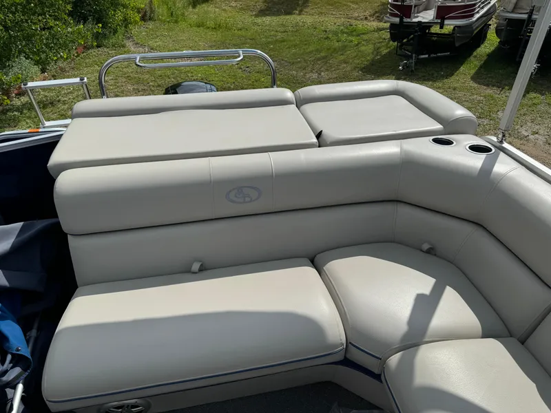 Slide: The Image of 2014 South Bay 520FC boat with beige leather seating. - 21