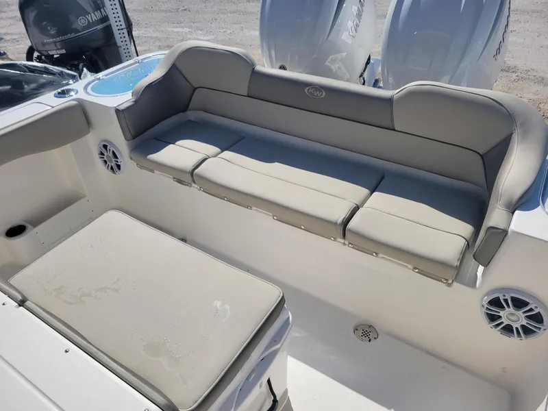 Slide: The Image of 2024 Key West 263 FS boat anchor compartment with stainless steel hardware. - 20