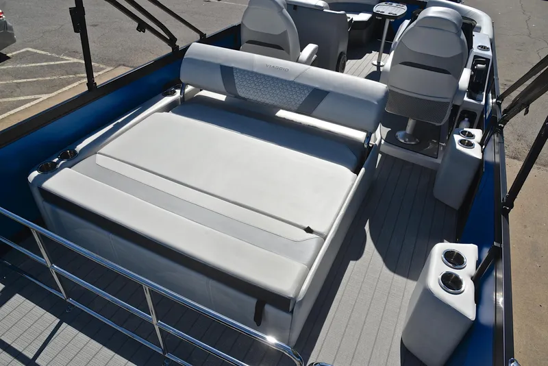 Slide: The Image of 2023 Viaggio D23S Platinum boat interior with spacious seating and modern design. - 21