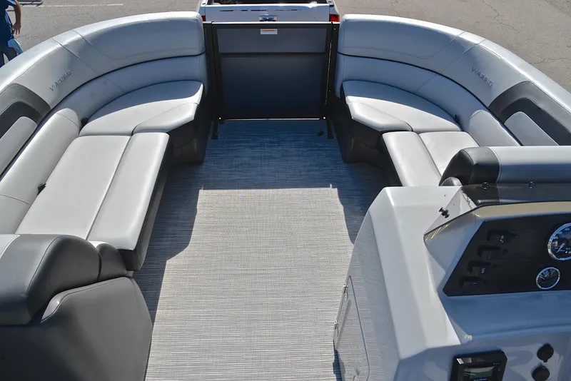 Slide: The Image of 2023 Viaggio L22Q boat interior with spacious seating and modern design. - 22