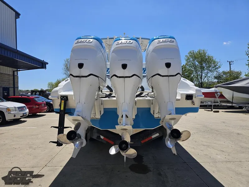 Slide: The Image of 2014 Deep Impact 36 Open boat with triple 350 horsepower engines. - 17