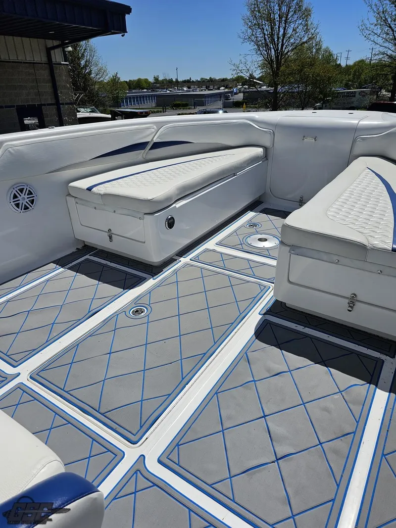 Slide: The Image of 2014 Deep Impact 36 Open boat with spacious seating and stylish deck design. - 49