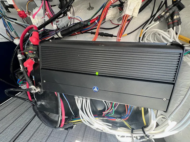 Slide: The Image of 2024 Sylvan S3 CLZ DH Tritoon wiring and electrical system. - 29