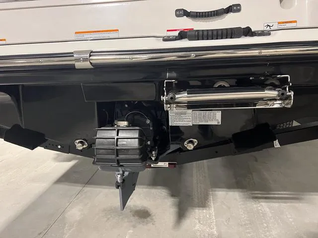 Slide: The Image of 2024 Yamaha Boats SX195 rear view showing jet propulsion system. - 6