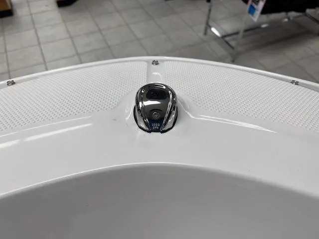 Slide: The Image of 2024 Bayliner E16 LTD bow detail with stainless steel cleat. - 24