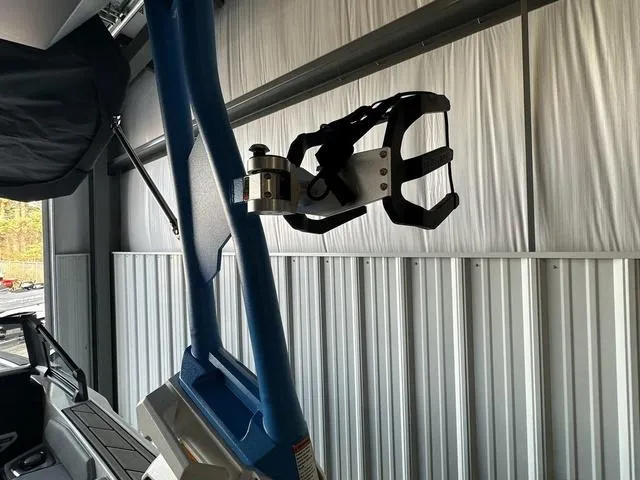 Slide: The Image of 2024 Nautique Super Air Nautique GS22 wakeboard rack in storage. - 26