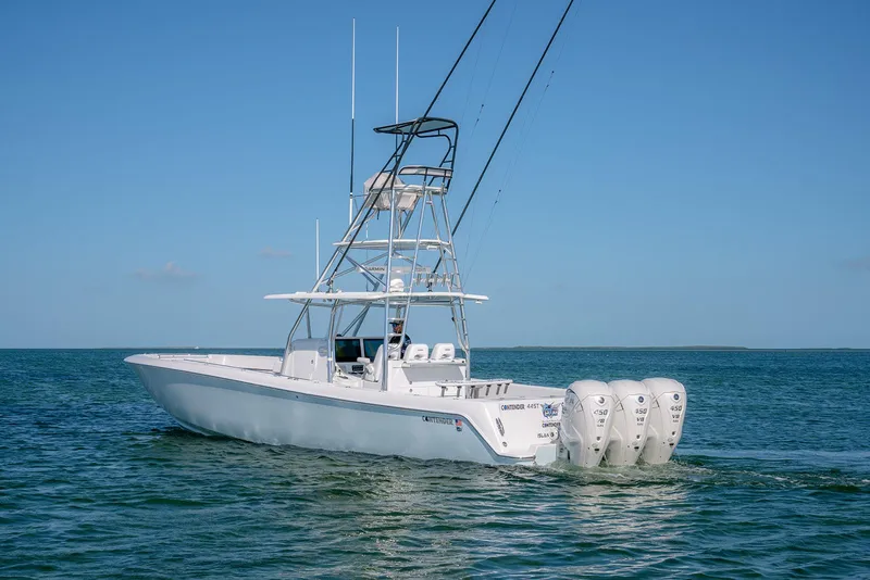 Slide: The Image of 2023 Contender 44 ST boat on open sea. - 7