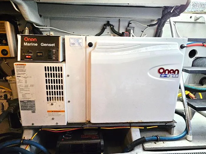 Slide: The Image of Onan Marine Genset in 2007 Meridian 411 Sedan engine room. - 30