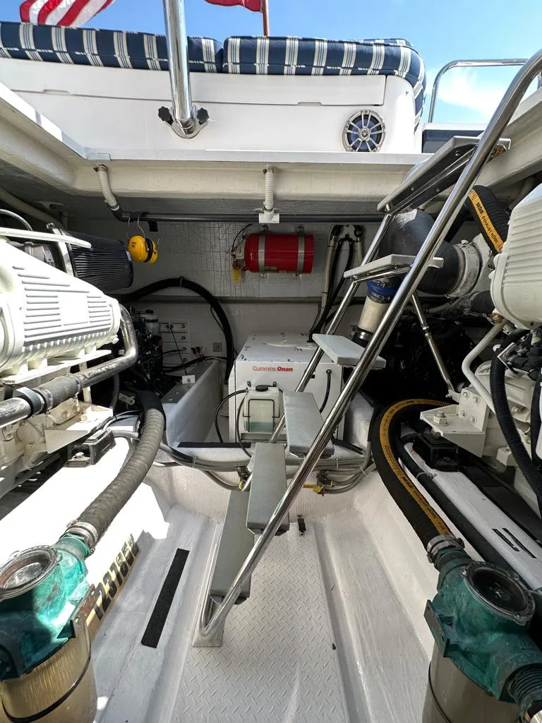 Slide: The Image of Engine room of a 2012 Sabre 48 Salon Express yacht. - 47