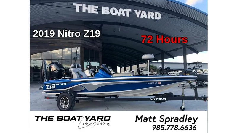 The Image of 2019 Nitro Z18 boat at The Boat Yard, 72 hours used, contact Matt Spradley. - 0