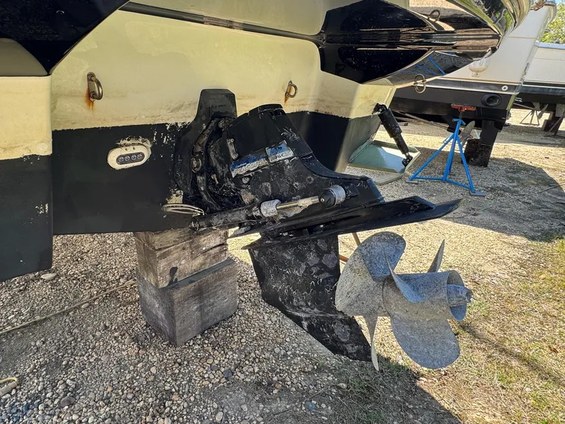 Slide: The Image of Crownline 264CR 2020 boat propeller and stern drive on dry dock. - 10