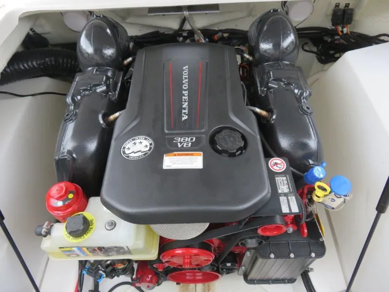 Slide: The Image of 2023 Cobalt R6 Surf engine, Volvo Penta 380 V8, detailed view. - 6
