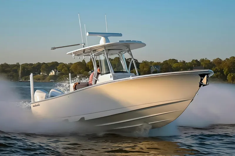 Slide: The Image of 2025 Valhalla Boatworks V-29 cruising on water at high speed. - 8