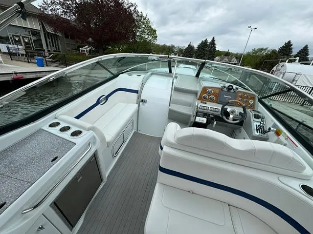 Slide: The Image of Interior view of a 2008 Formula 350 Sun Sport boat at dock. - 6