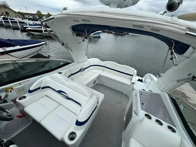 Slide: The Image of Interior of a 2008 Formula 350 Sun Sport boat at the dock. - 8