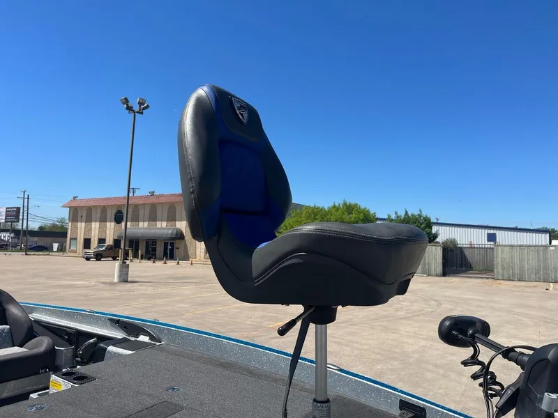 Slide: The Image of Close-up of a 2020 Triton 21 TRXS boat trailer winch handle. - 26