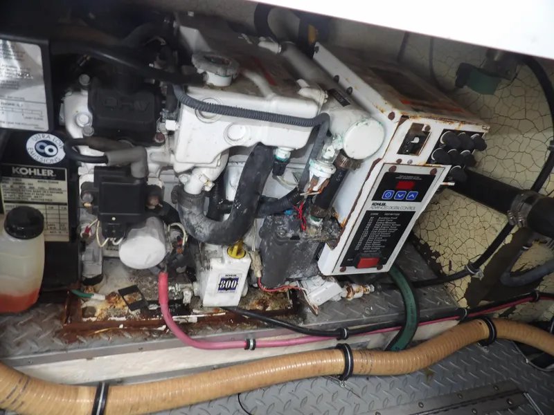 Slide: The Image of Engine compartment of a 2008 Formula 31 Performance Cruiser boat. - 22