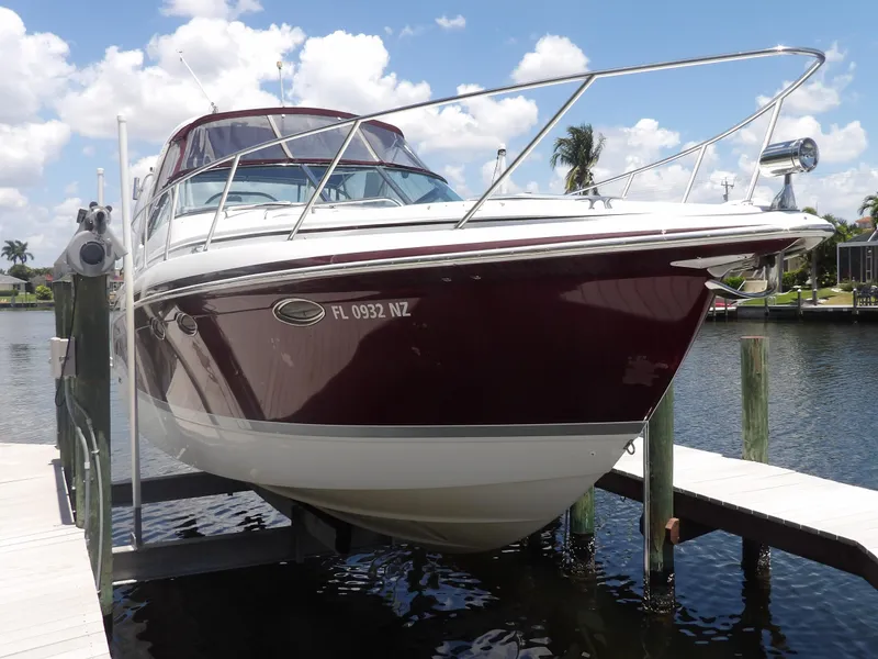 Slide: The Image of 2008 Formula 31 Performance Cruiser docked at marina. - 4