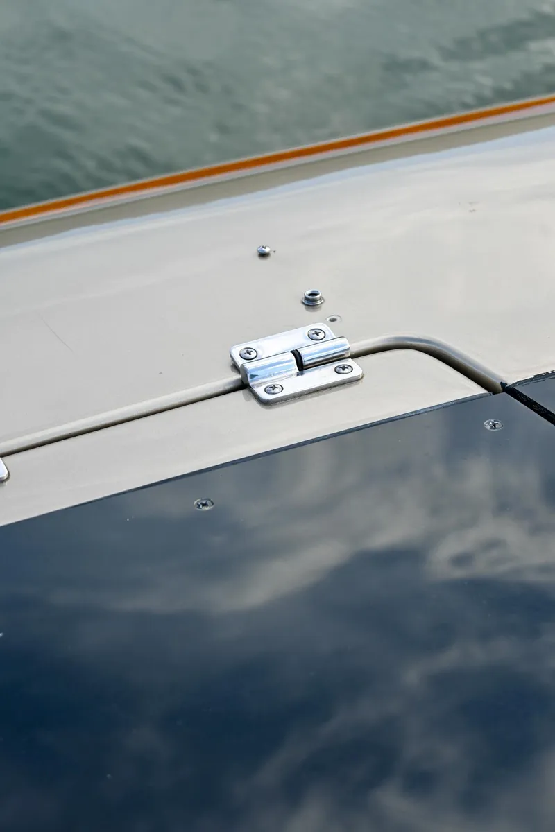 Slide: The Image of 2013 Chris-Craft Launch 32 boat bow with anchor and navigation light. - 13