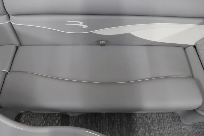 Slide: The Image of 2024 Bennington 20 SFNP boat seat, gray upholstery with white accents. - 23