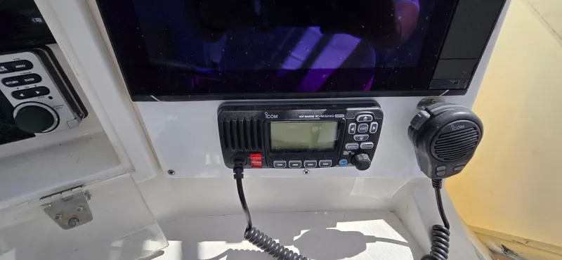 Slide: The Image of Boat radio system on 2008 Contender 23 Tournament console. - 6