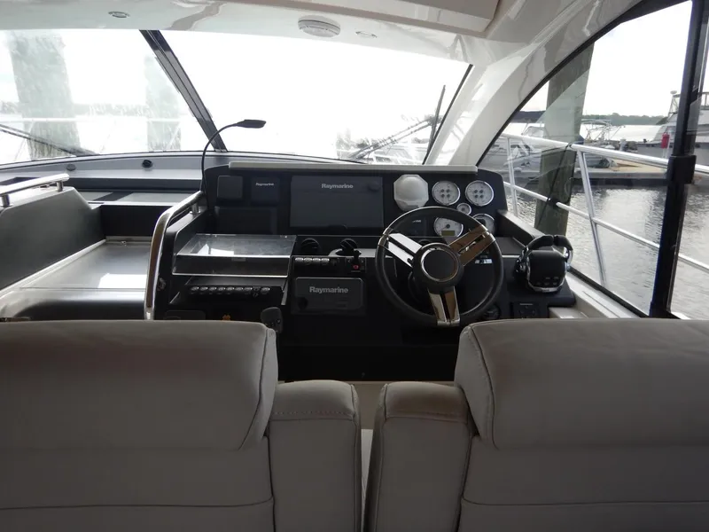Slide: The Image of Interior view of Sealine S450 cockpit, 2012 model. - 15