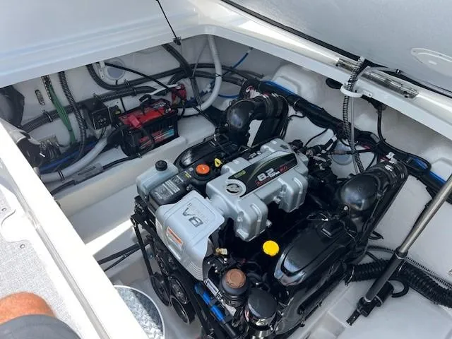 Slide: The Image of Engine compartment of a 2025 Formula 290 Bowrider boat. - 12