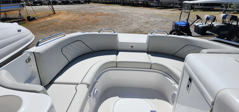 Slide: The Image of 2023 Sea Pro Citation 2100 boat interior with spacious seating and storage. - 5