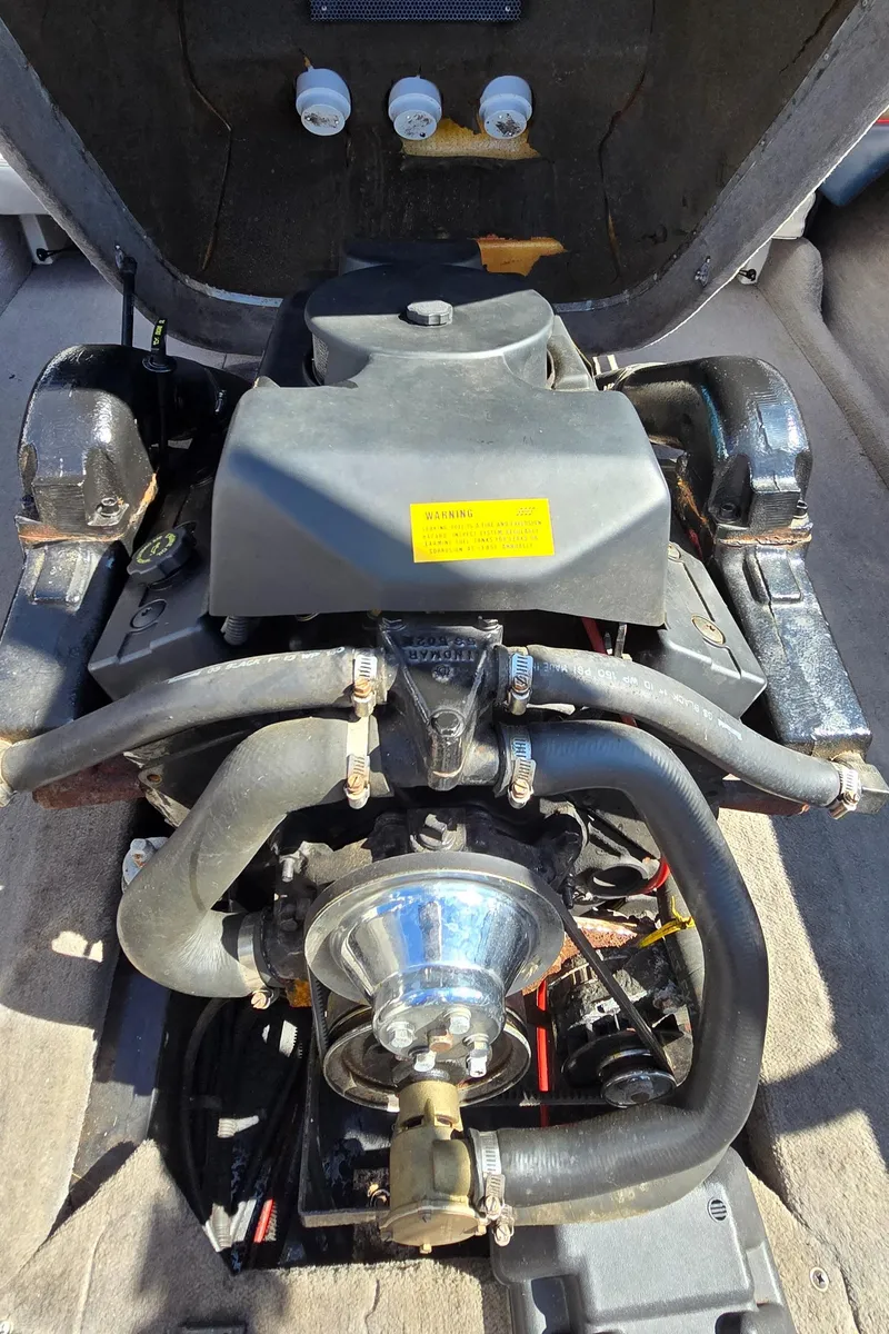 Slide: The Image of 1996 MasterCraft Prostar 205 engine, detailed view, showcasing components and layout. - 19