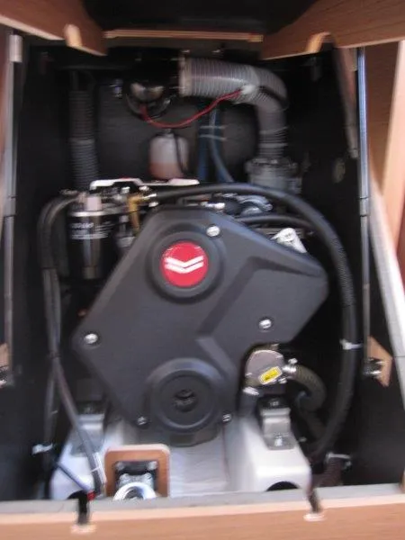 Slide: The Image of Engine compartment of a 2024 Jeanneau 380 sailboat. - 31