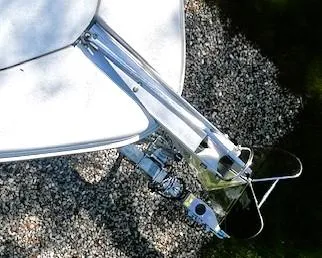 Slide: The Image of Bow of 2022 Sea Chaser 22 HFC boat with anchor on gravel. - 37