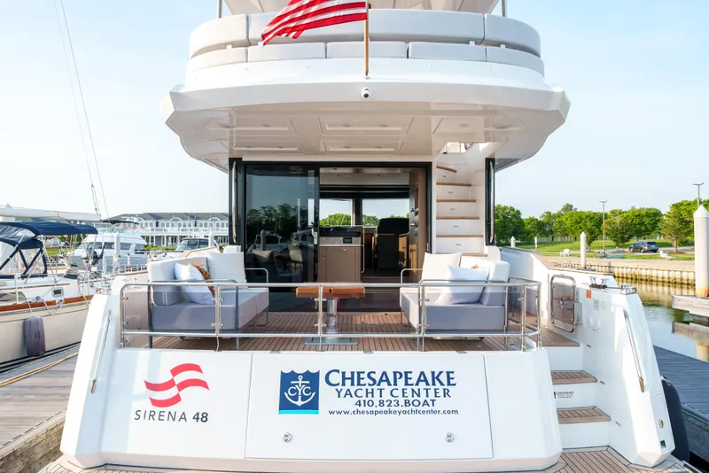 Slide: The Image of 2024 Sirena 48 yacht at Chesapeake Yacht Center dock. - 8