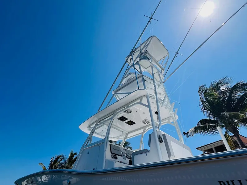 Slide: The Image of 2015 Billfish 39 Custom CC boat under clear blue sky - 29