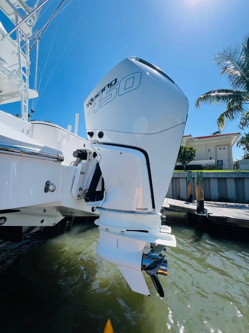 Slide: The Image of 2015 Billfish 39 Custom CC with Mercury Racing 450R outboard engine. - 31