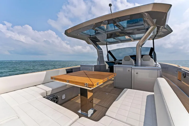 Slide: The Image of Luxury 2023 Pardo Yachts 50 with spacious deck and modern seating. - 33