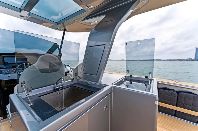 Slide: The Image of Modern 2023 Pardo Yachts 50 with sleek design and open deck layout. - 44