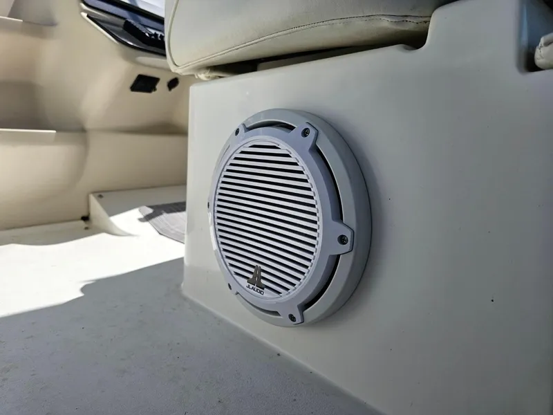Slide: The Image of Speaker installed on 2000 Cruisers 3870 Express boat interior. - 17