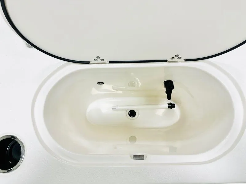 Slide: The Image of Livewell compartment of 2024 Carolina Skiff 19 LS boat. - 4