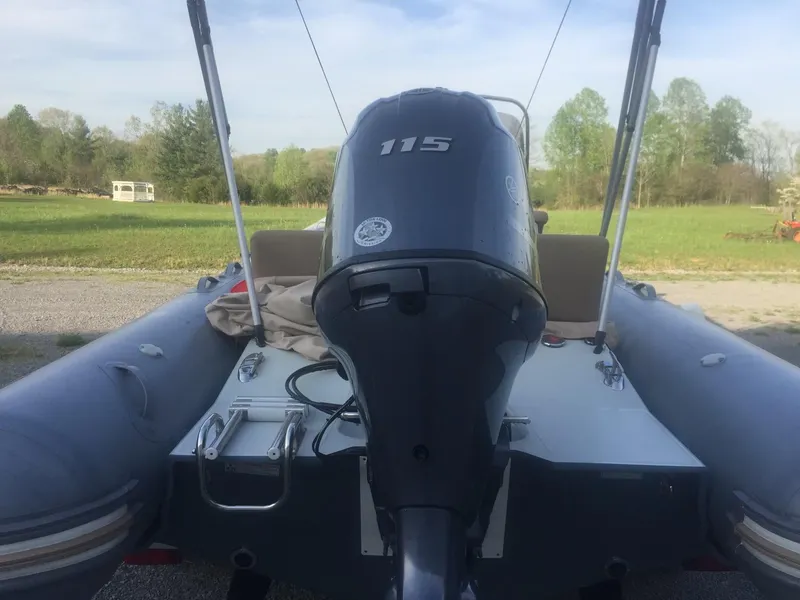 Slide: The Image of 2017 Zodiac Medline 580 inflatable boat with 115 HP outboard motor. - 7