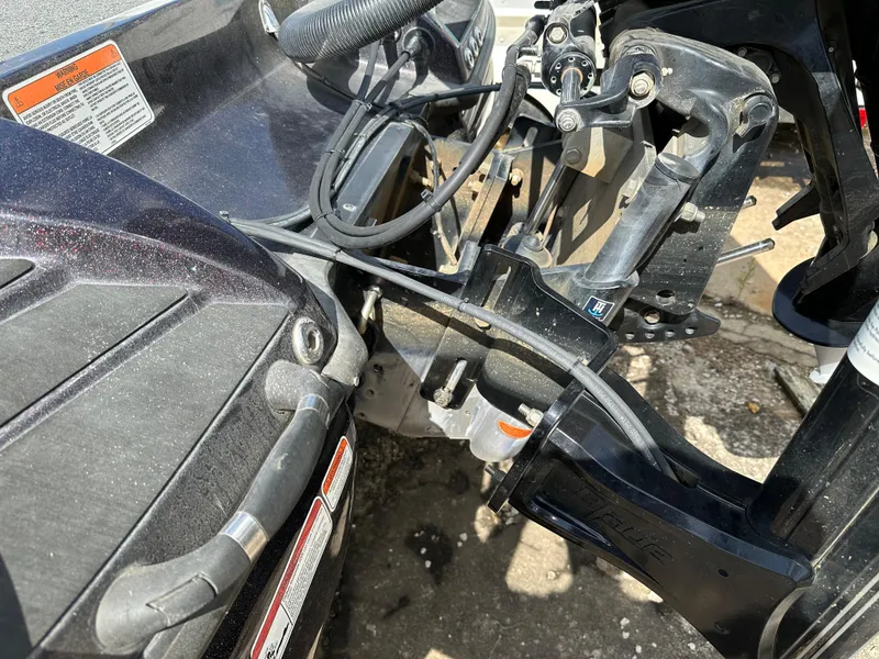 Slide: The Image of Close-up of Nitro Z20 Pro 2022 boat engine components and wiring. - 18