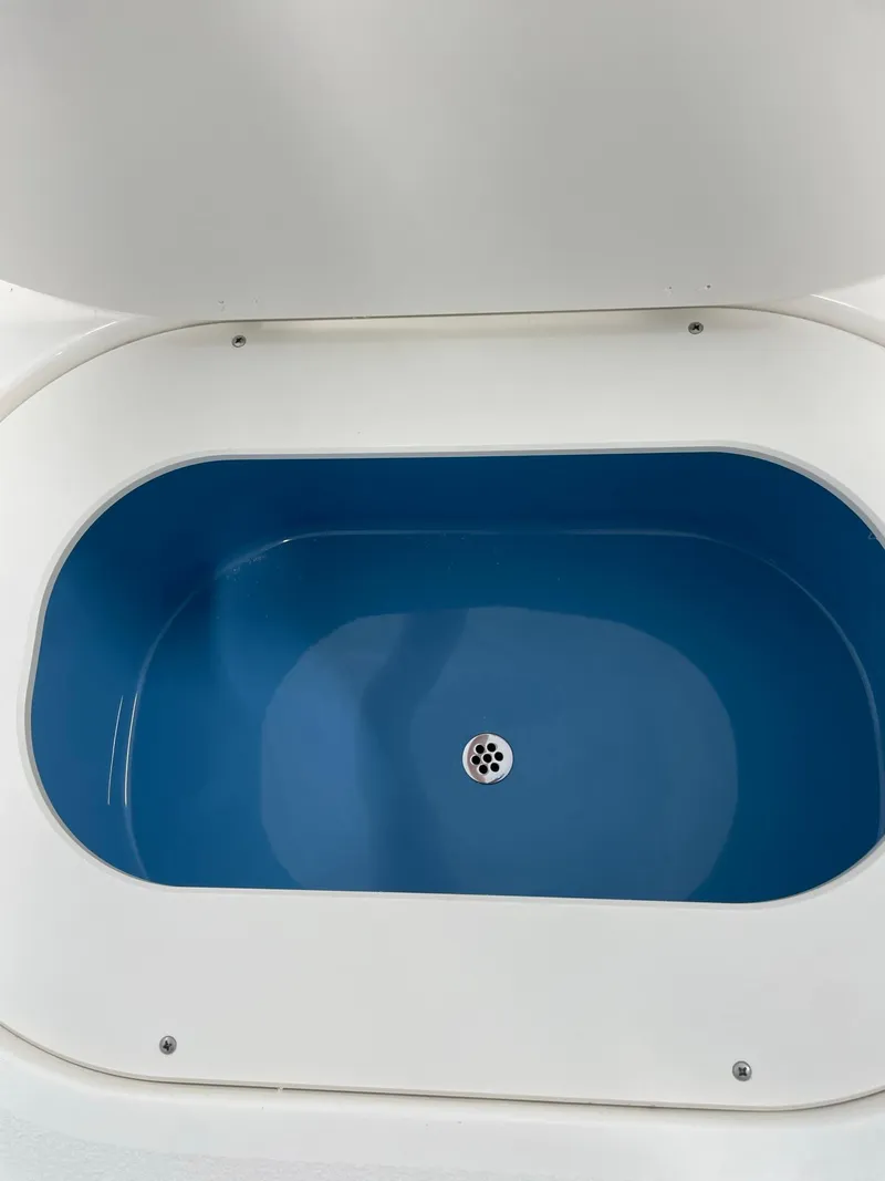 Slide: The Image of Livewell compartment in 2024 Stingray 201 DC boat. - 13