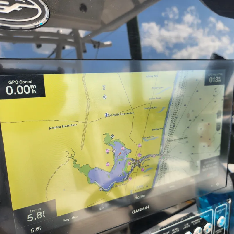 Slide: The Image of Garmin navigation display on a 2020 Sea Fox 328 Commander boat. - 23