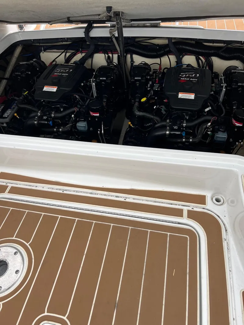 Slide: The Image of 2007 Formula 310SS boat engine compartment with twin engines. - 11